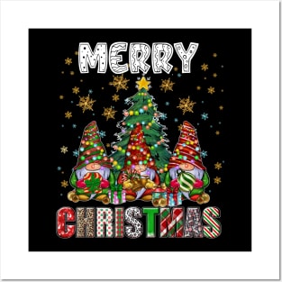 Merry Christmas Gnome Family Funny Xmas Tree Women Men Kids Posters and Art